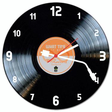Imagem de Relógio de Parede  DISCO DE VINIL- Laranja