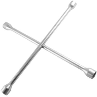 Imagem de Chave Roda Cruz 4 Bocas 17X19X21X23 Universal Cromada Cinoy