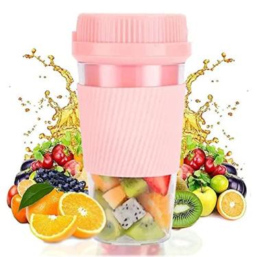 Imagem de Copo Mixer Mini Portátil Compacto Para Vitaminas E Shakes 300ML (Rosa)
