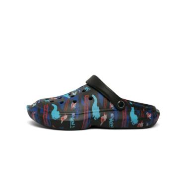 Imagem de SHABADUER Tamancos de verão masculinos e femininos, sapatos de água casuais confortáveis, atacadistas, sapatos de praia, Preto, azul, 8.5 Women/7 Men