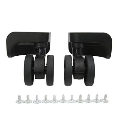 Imagem de Rodas de mala de bagagem,1 par de rod¨ªzio de mala de bagagem preta, roda universal, roda de pe?as de reparo, kit de viagem de reposi??o de bagagem, rodas de bagagem, Roda da mala de bagagem Roda