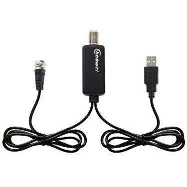 Imagem de Amplificador de antena de TV de alto ganho da Chaowei para antena HDTV com fonte de alimentação USB, aumenta qualquer antena não amplificada de até 50 milhas de alcance de ganho 25 dB preto