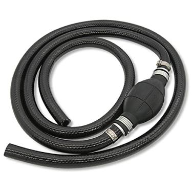 Imagem de Conjunto de linha de combustível, linha de combustível de motor de popa diâmetro interno 3/8" diâmetro externo 5/8" linha de mangueira de diâmetro externo motor de barco de popa marinho RVs conjunto de combustível com lâmpada de primer braçadeiras de mangueira de aço