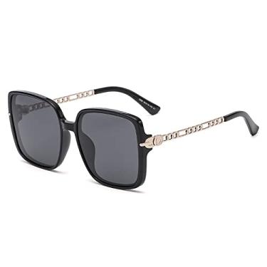 Imagem de Óculos de sol polarizados de alta definição moda feminina óculos de sol de armação grande moda feminina tr90 vidro, 1, tamanho único