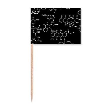 Imagem de Ilustração de estrutura molecular xadrez preto bandeiras marcadoras decoração de festa