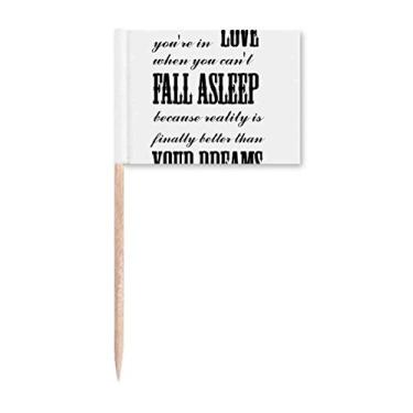 Imagem de Dream Reality Love Quote English Toothpick Flags Marker Topper Decoração de Festa