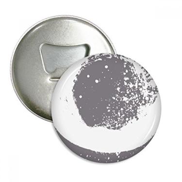 Imagem de Tinta branca abstrata plantas arte padrão abridor de garrafas ímã geladeira emblema multifuncional