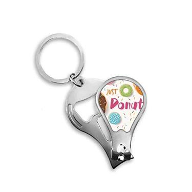 Imagem de Donut sobremesa padrão doce cortador de unhas abridor chaveiro tesoura