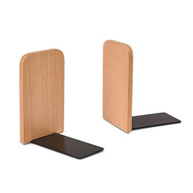 Imagem de KIZQYN Estante de livros mesa pequena estante design bisel criativo suporte de livro base antiderrapante de madeira simples (cor) estante de livros