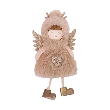 Imagem de burko Pingentes de anjo com asas enfeite de árvore de natal pendurado sinal feliz natal enfeites de árvore de natal pendurados enfeites de festa de natal faça você mesmo