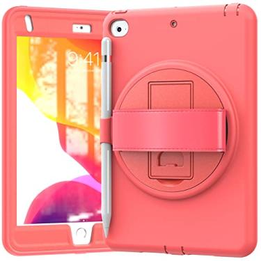 Imagem de ORIbox Capa Morandi para iPad Mini 5/4, corpo inteiro à prova de choque, proteção 3 em 1 contra quedas com suporte de 360° e alça de mão