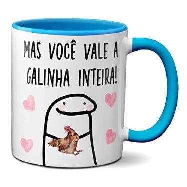 Imagem de Caneca Tem Amizade Que Vale A Pena Você Vale Galinha Inteira (Azul)