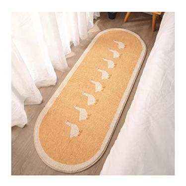 Imagem de Tapete Tapete de quarto felpudo oval 4 x 1,6 pés tapetes macios para área de chão carpete casa Decoração de Casa