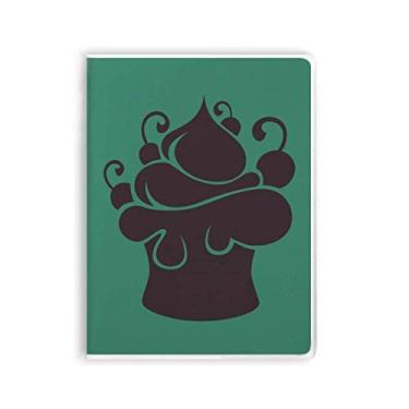 Imagem de Caderno com silhueta de sorvete de frutas pretas e capa macia Diário