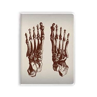 Imagem de Caderno de desenho de osso para pés do corpo humano, capa macia para diário