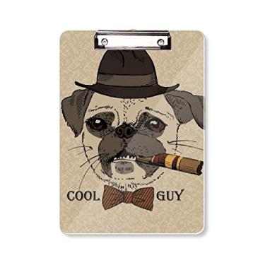 Imagem de Estilo britânico suave fumê para cães e cigarros prancheta pasta placa de apoio A4