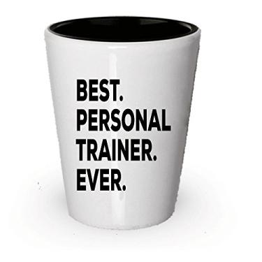 Imagem de SpreadPassion Copo de shot Personal Trainer – Melhor Personal Trainer Ever – Presentes para mulheres homens treinadores – Feminino Masculino – Ideia Engraçada Novidade – Adicionar ao Conjunto de Caixa de Cesta de Presente – Ideias de Presente (1)
