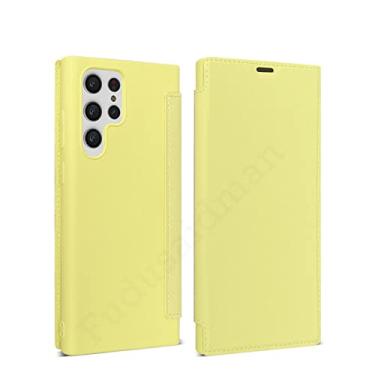 Imagem de Capa protetora de silicone líquido para Samsung Galaxy S22 S23 Ultra Cases para S22 S23 Plus Capa protetora de couro macio, amarelo, para S22 (6.1)