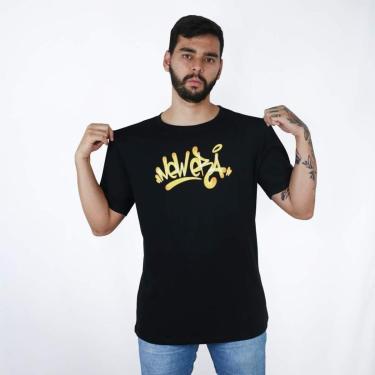 Imagem de Camiseta New Era Gold Tag Preta-Masculino