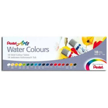 Imagem de Aquarela Em Bisnaga Pentel - Estojo Com 18 Cores