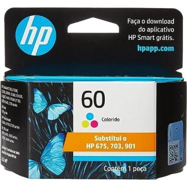 Imagem de Cartucho HP 60 Colorido Original (CC643WB) Para HP Deskjet F4224, F4480, F4580, D1660, Photosmart D110a, C4780, ENVY D410a, Officejet 4000, 4575, 4500, 4680