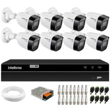 Imagem de Kit 8 Câmeras Intelbras Vhd 1130 B Hd 720p 2.8mm Visão Noturna 30m Resistente à Chuva Ip67 + Dvr Intelbras Mhdx 1208 8 Canais