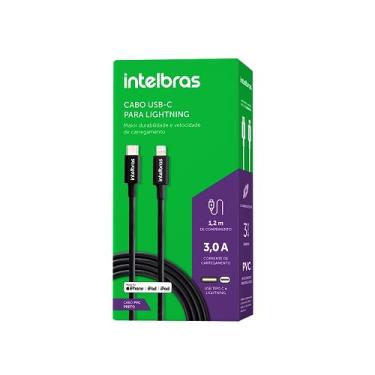 Imagem de Cabo USB-C Lightning 1,2m PVC EUCL 12PP Preto Intelbras