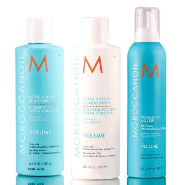 Imagem de Conjunto de shampoo, condicionador e mousse MoroccanOil Extra Volume