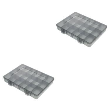Imagem de OSALADI Caixa 2Pcs Caixa de armazenamento recipiente de contas recipientes de armazenamento de jóias caixas de armazenamento caso de armazenamento de parafusos organizadores de ferragens