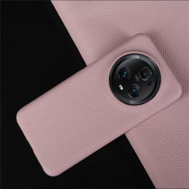 Imagem de Capa de couro para huawei magic 5 pro, capa traseira protetora para honor magic 5 lite, rosa, mate 30 pro