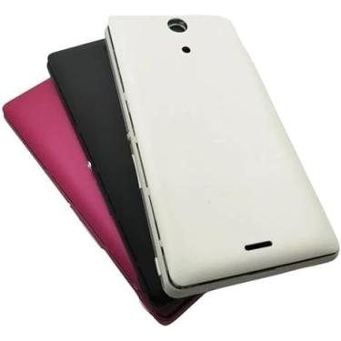 Imagem de SHOWGOOD Capa de bateria traseira para Sony Xperia ZR M36H C5502 C5503 + placa de moldura de chassi central LCD (preto)