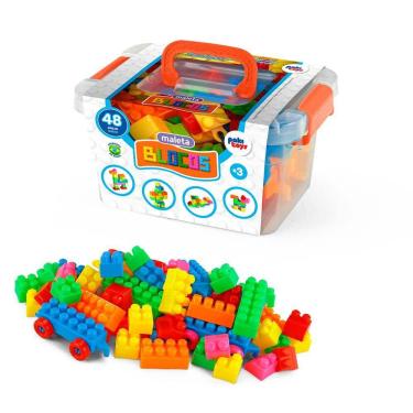 Imagem de Maleta com Blocos de Montar - 48 peças - Pakitoys