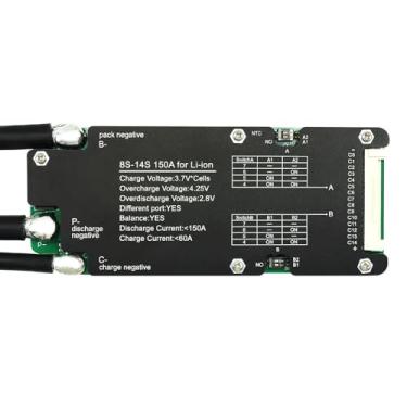 Imagem de Flipsky BMS 14S LiFepo4 Li-ion 24V 36V 48V Battery Pack Protection 150A for ESK8 / Electric Scooter