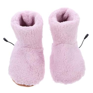 Imagem de 2 pares de sapatos quentes elétricos USB recarregável para pés aquecedores de pés aquecidos botas chinelos chinelos para homens botas aquecedoras de pés botas aquecidas The Bed Fluff Foot Socks Women'