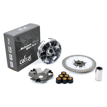 Imagem de Glixal GY6 49cc 50cc Scooter Moped Kit variador completo com pesos de rolo de 6,5 g, polia de acionamento de embreagem frontal para motores 139QMB 139QMA