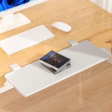 Imagem de KAHOYI Extensor de mesa, 69 cm x 24 cm, bandeja de teclado dobrável de aperto de tamanho grande, suporte de mesa para mesas de suporte (largura)
