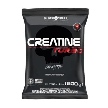 Imagem de Creatine Turno Refil 500g Black Skull Caveira Preta-Unissex