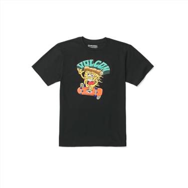 Imagem de Volcom Camiseta de manga curta Big Boys Pizzapower, Preto, M