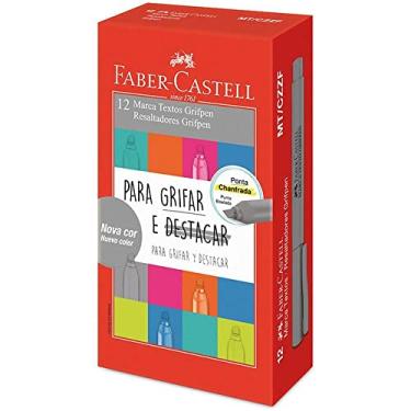 Imagem de Caneta Marca Texto, Faber-Castell, Grifpen, Cinza, Caixa com 12, Modelo: MT/CZZF