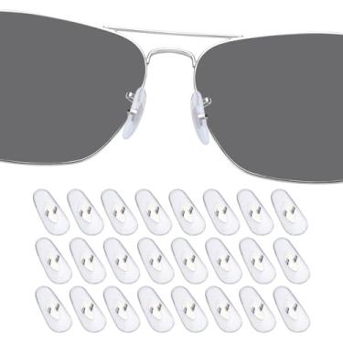 Imagem de DROGO 12 pares de almofadas de nariz de substituição de silicone macio transparente para RayBan RB3025/RB3026/RB3044/RB3445/RB3516/RB3354/RB3478 óculos/óculos de sol, antiderrapante, não irrita a pele