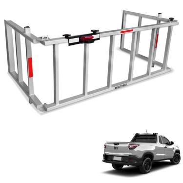 Imagem de Extensor de Caçamba Strada 2021 a 2023 Rampa Prata Gtnox