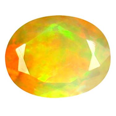 Imagem de 2,30 ct AAA+ Gem de qualidade corte oval (11 x 9 mm) opala arco-íris não aquecida genuína e extraída da pedra preciosa solta da Terra