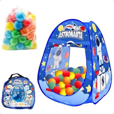 Imagem de Tenda Toca Barraca Infantil Astronauta com 50 Bolinhas Coloridas