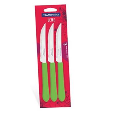 Imagem de Conjunto Facas Inox 3pc Leme Tramontina Verde No Voltagev