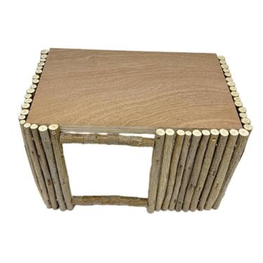 Imagem de Baoblaze Esconderijo de madeira para hamster, casa de esconderijo para animais pequenos, gaiola espaçosa, decoração, casa de cobaia, brinquedo de mastigar