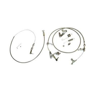 Imagem de Kit de ligação e mola de retorno do cabo do acelerador e kickdown de 61 cm compatível com Chrysler Mopar 727 compatível com Dodge