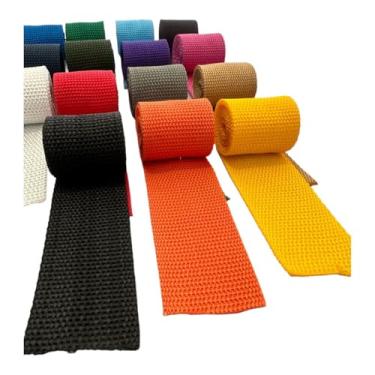 Imagem de Fita Nylon CA 40mm x 50mts Slack Line Alças Cintas de Carga (Preto)