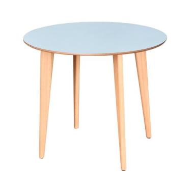 Imagem de Mesa de Madeira Redonda D90cm x A75cm - Dina - Pizarro, Tampo Branco