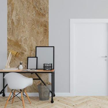 Imagem de Papel de Parede Painel 3D Mármore Bege Bahia 1M Revestimento Auto Cola