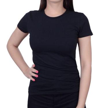 Imagem de Camiseta Feminina Lunender Cotton Preto - 00019, M